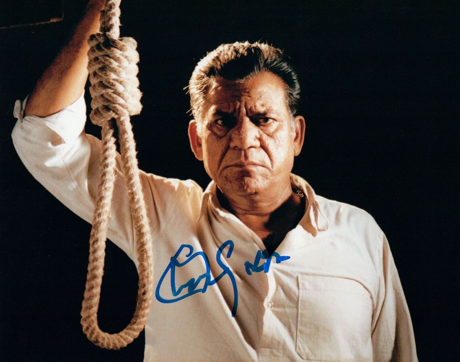 Om Puri Signed Autographed 8x10 Photo Poster painting The Hundred Foot Journey Bollywood COA VD