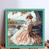 Victorian Girl-14CT Stamped Cross Stitch 50*50cm/19.69*19.69in