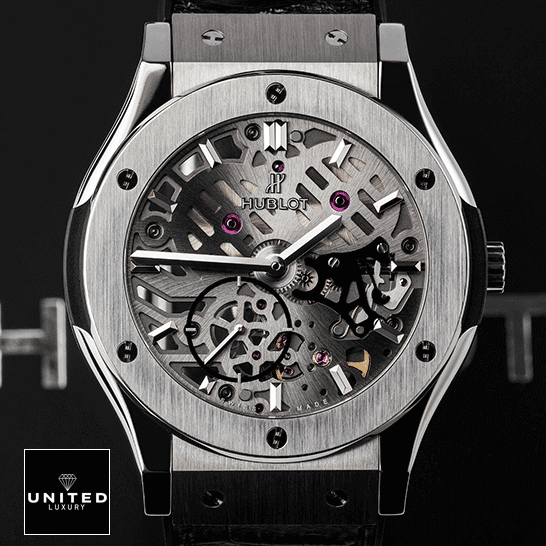 Hublot Classic Fusion 505.nx_.0170 Stainless Steel Bezel Replica black background