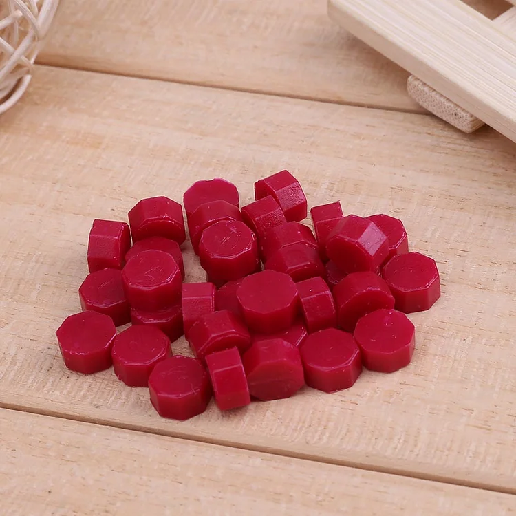 Grain Wax Vintage Octagon Wax Seal Stamp Beads for Letter Sealing (100pcs)