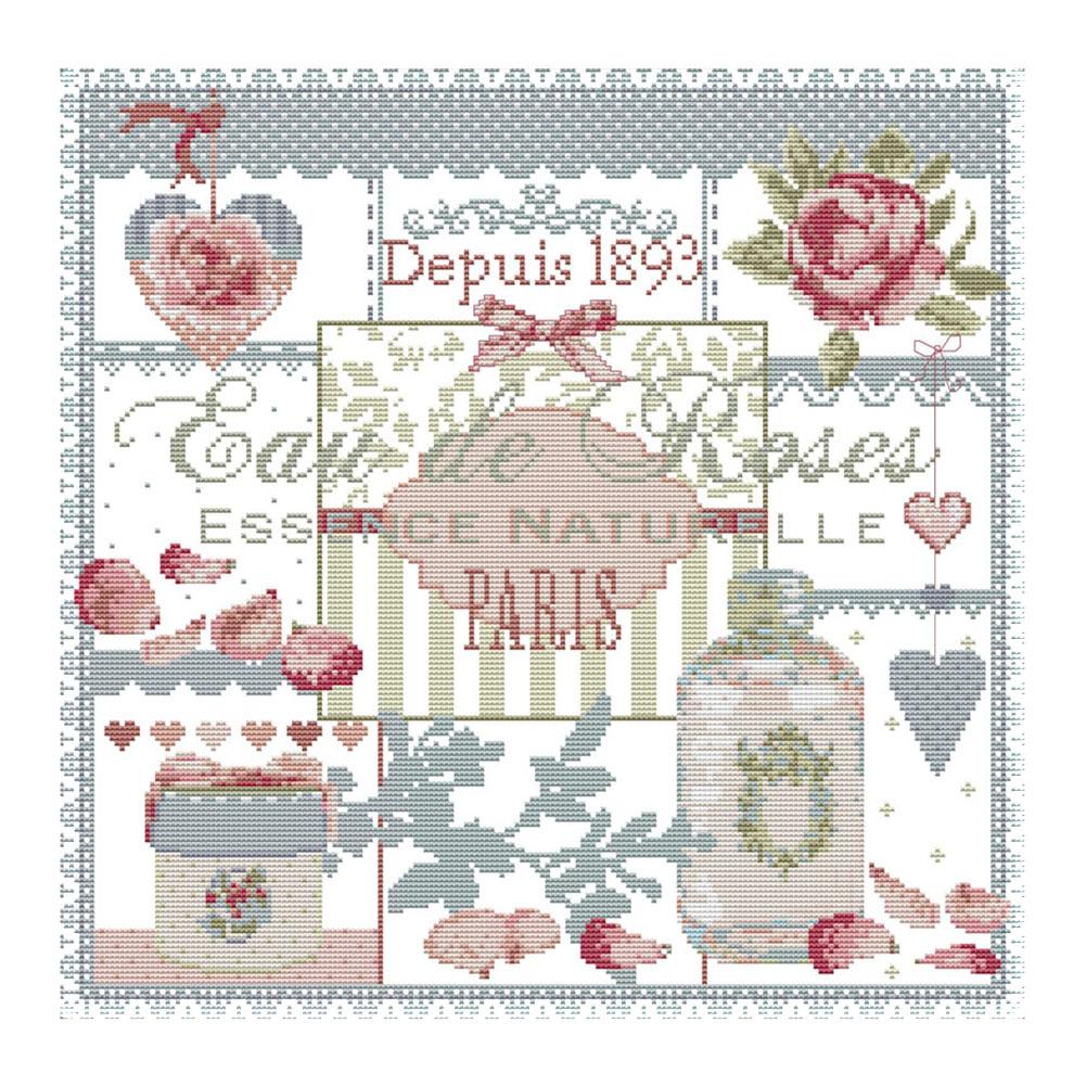 

Rose - 14CT Stamped Cross Stitch - 43*42cm, 501 Original