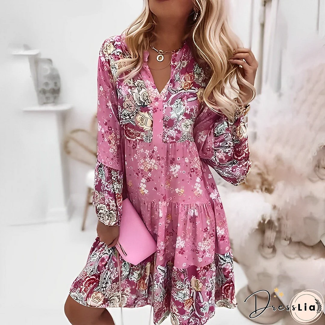 Vintage dress with floral print