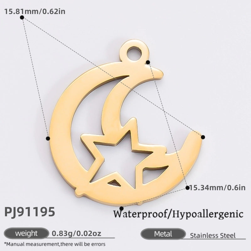 1 Piece 304 Stainless Steel Devil’s Eye Conch Heart Shape Jewelry Accessories Pendant