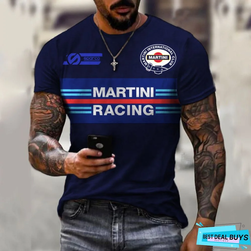 Men's Trim Lettered Men's Fashion Printed T-Shirt