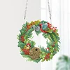 Diamond Painting Bird Flower Wreath Pendant