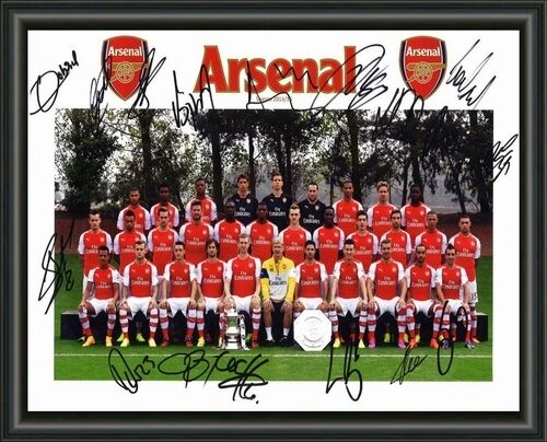 ARSENAL F.C. SEASON 14 / 15 - A4 SIGNED AUTOGRAPHED Photo Poster painting POSTER