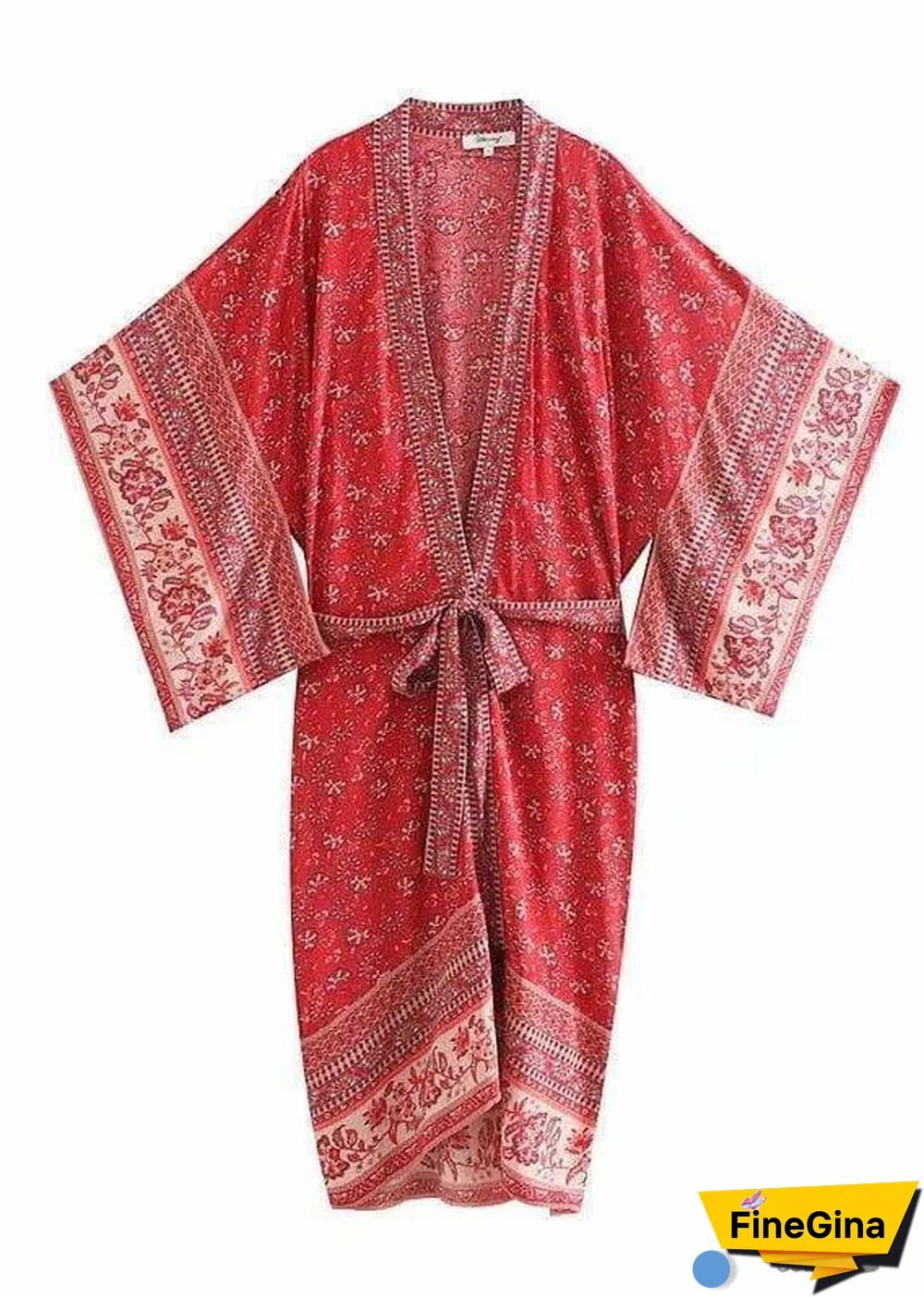 Women's Chic Sienna Boho Kimono - Red Dress