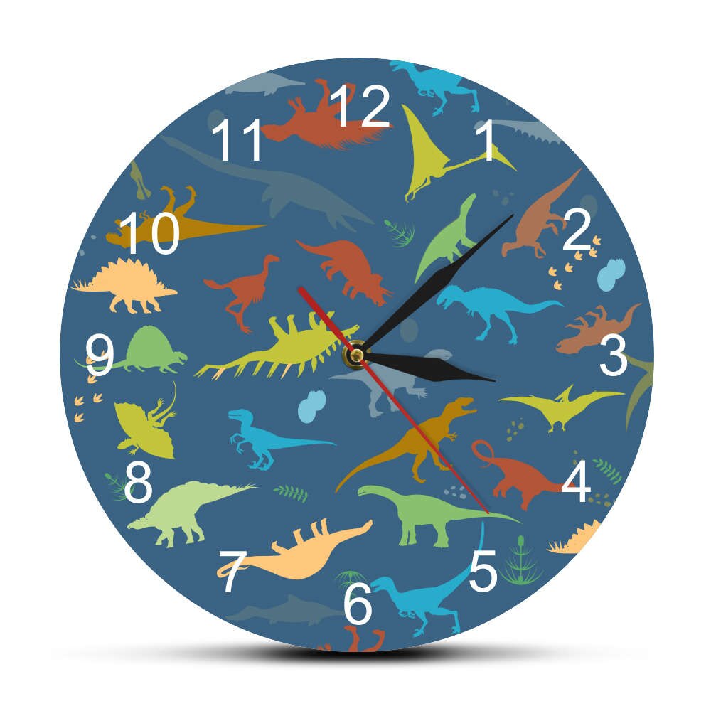 

Cartoon Dinosaurs - Frameless Acrylic Wall Clock, 501 Original