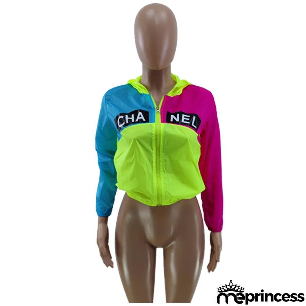 Women's fashion multi-color bright sun protection clothing Jacket