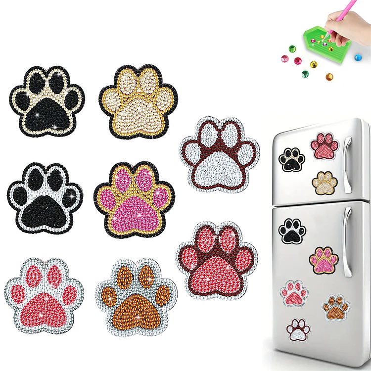 【Magnet Stickers】8Pcs Special Shape Bouquet Diamond Painting Fridge Magnet for Fridge Whiteboards gbfke