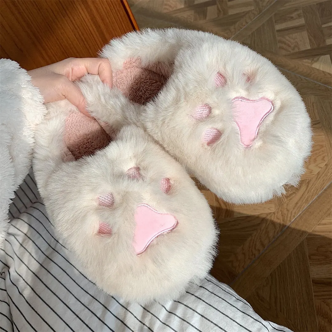 2022 Winter Women Slipper Cat Claw Cotton Home Slippers Warm And Non Slip Indoor Household Plush Slipper For Female
