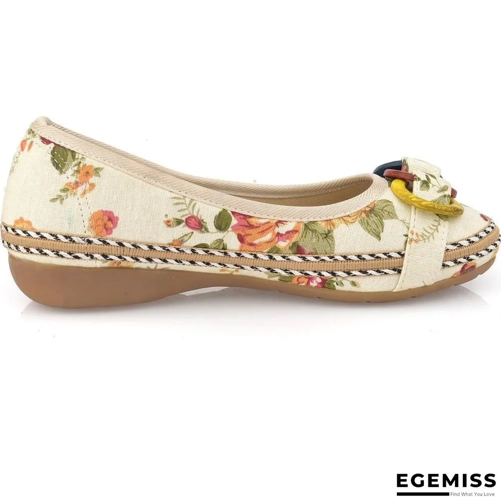 Bohemia Style Print Flats Shoes Plus Size Comfort Leisure Shoes | EGEMISS