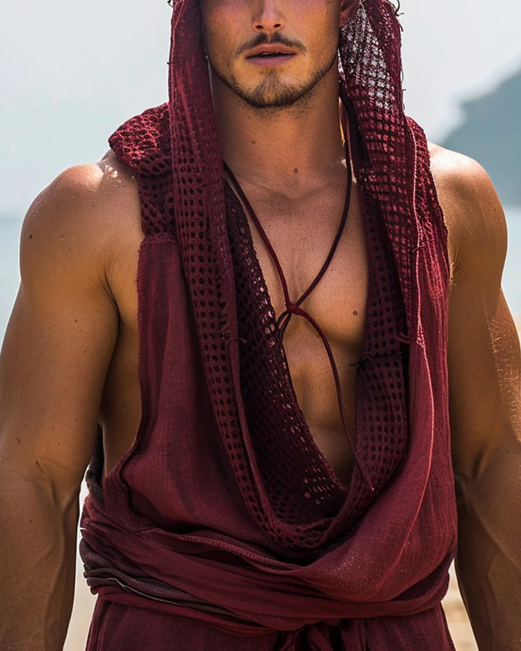 Men's Hooded Mesh Vest