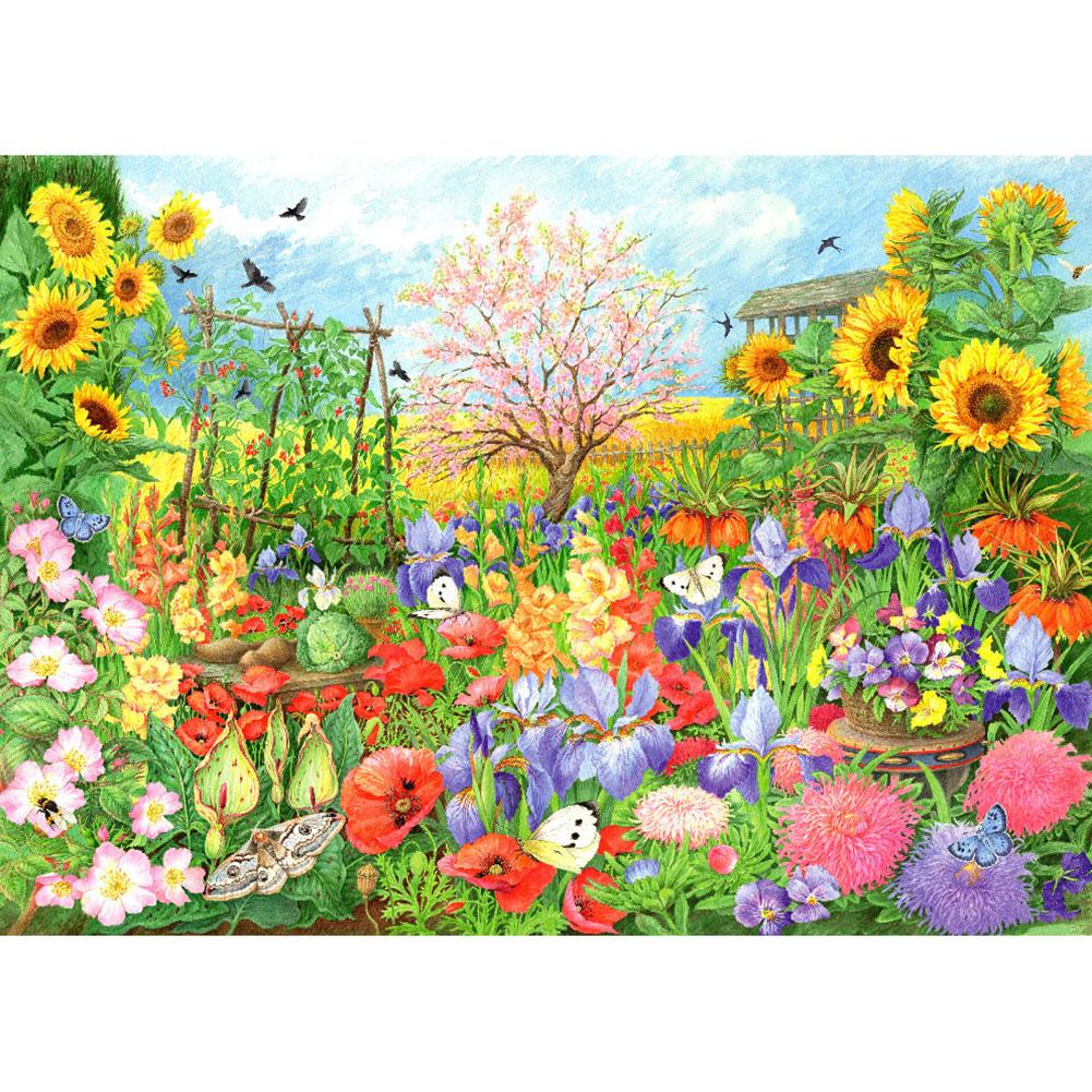 

40x30cm Round Drill Diamond Painting-Garden, 501 Original