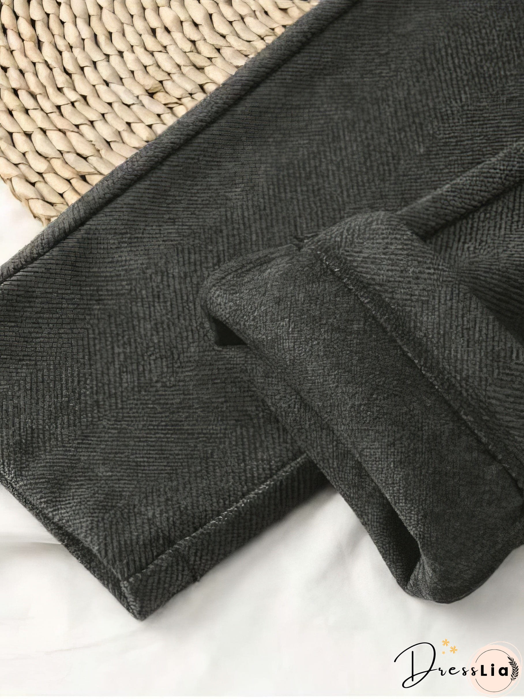 High Waist Pocket Wool Harem Pants