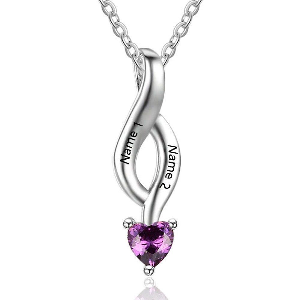 Herz 1 Geburtsstein Sterlingsilber Halskette Kettenmachen