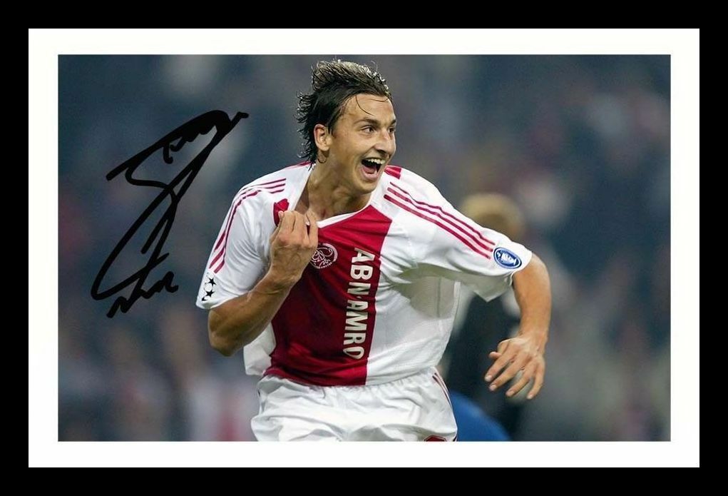 Zlatan Ibrahimovic - Ajax Autograph Signed & Framed Photo Poster painting