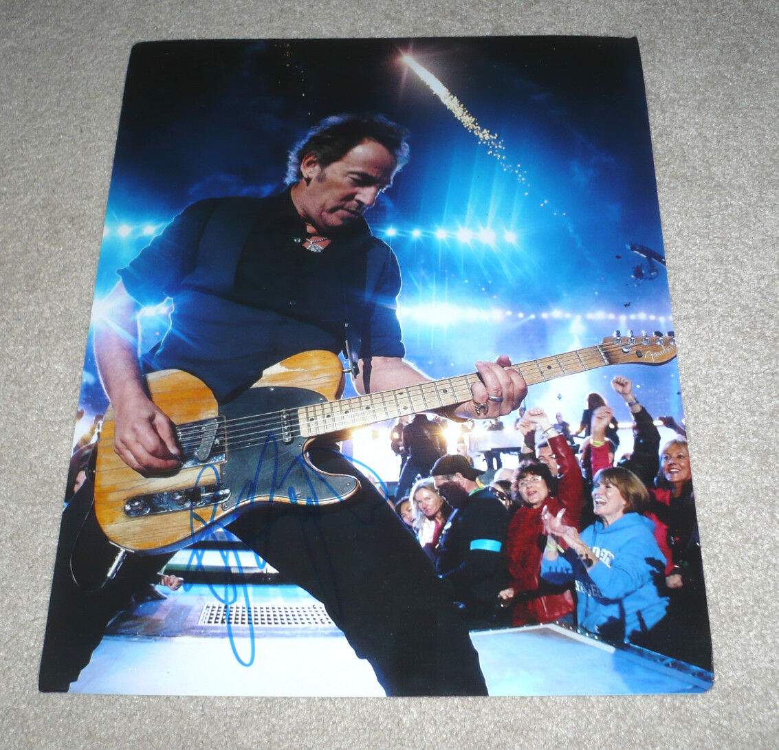 BRUCE SPRINGSTEEN SIGNED BORN IN THE USA TO RUN 11X14 CONCERT Photo Poster painting W/COA PROOF