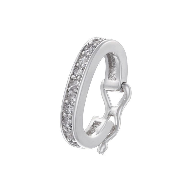 Copper Plating 18K Gold Inlaid Zirconium Single Hanger Universal Pearl Buckle DIY Bracelet Necklace Clasp Accessories Material VK250-253