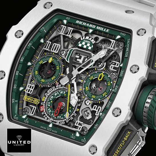 Richard Mille RM1103 Green Dial White Bezel Replica