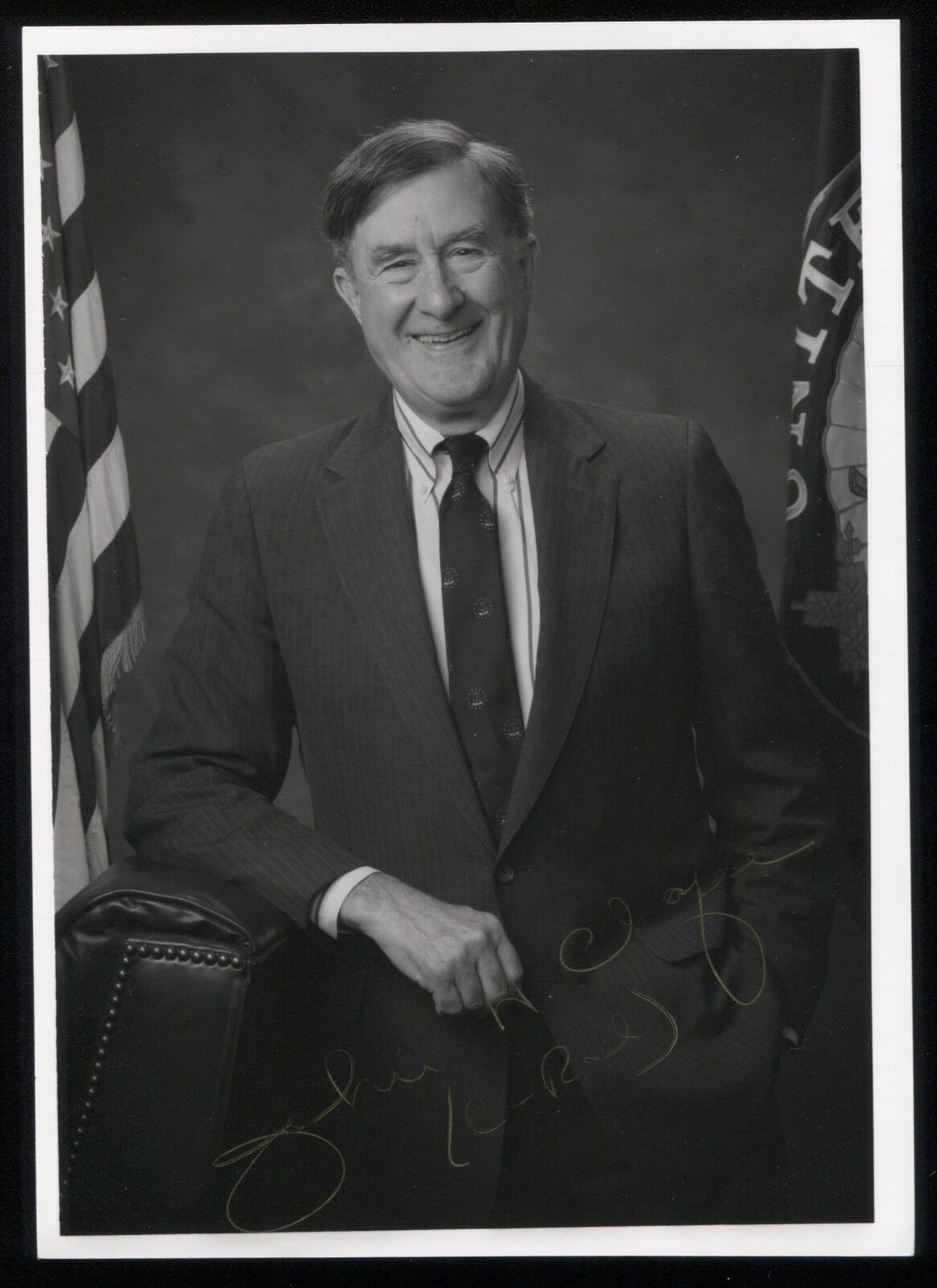 John Chafee Signed Photo Poster painting Autographed Signature Governor Secretary of the Navy