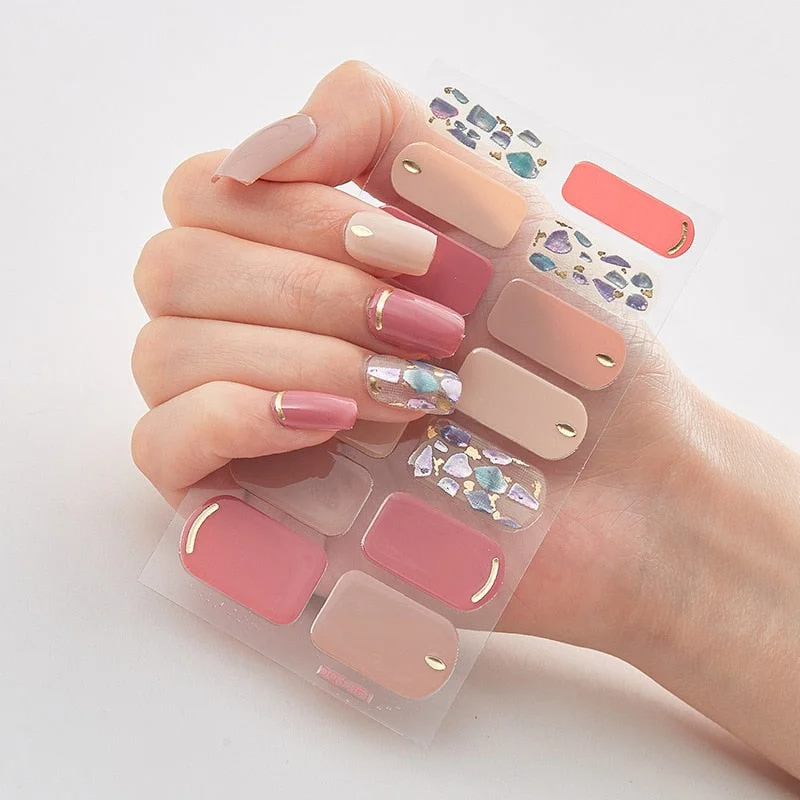 Four Sorts 0f Nail Stickers Nail Wraps DIY Nail Stickers Designer Designer Nail Foil Nail Polish Stickers Nail Tips Nail Strips