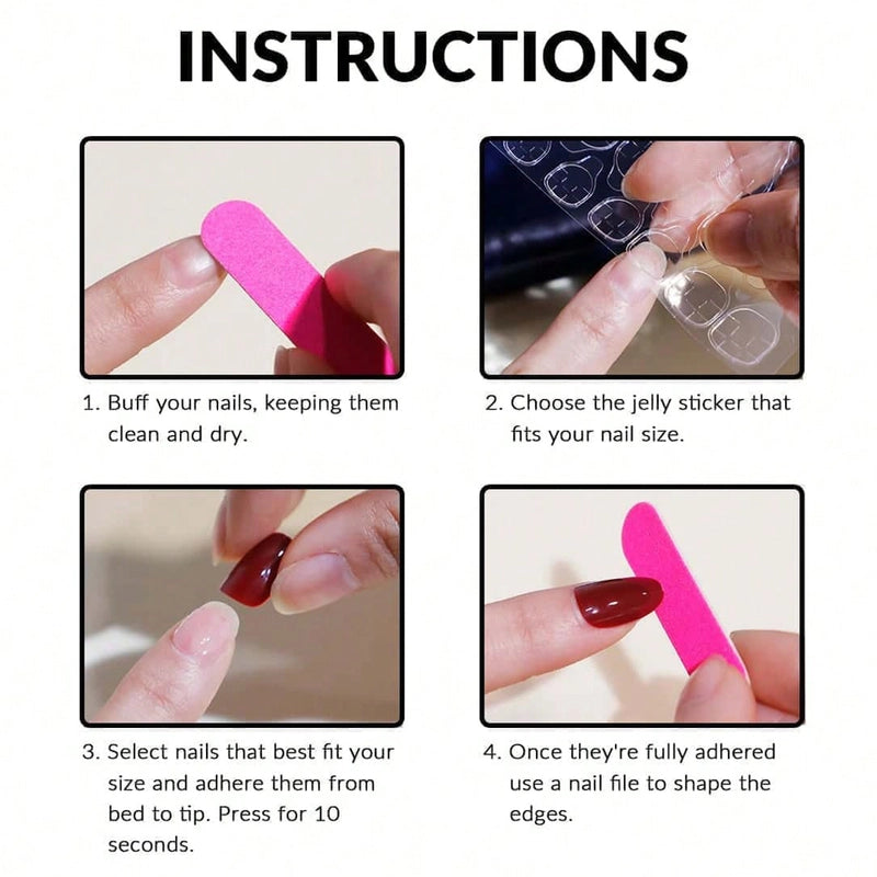 Minimalist Gradient Color Plastic Press-on Nails 1 Set