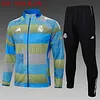 2025/2026 Real Madrid Light Blue Stripe Long Zipped Jacket Football Shirt 1:1 Thai Quality