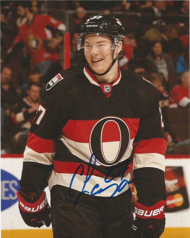 Ottawa Senators Curtis Lazar Signed Autographed NHL Photo Poster painting 8x10 COA EE