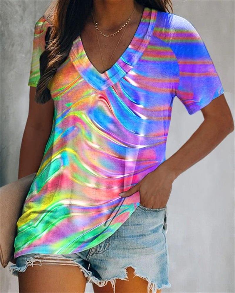 Casual Printed Short Sleeve T-Shirt
