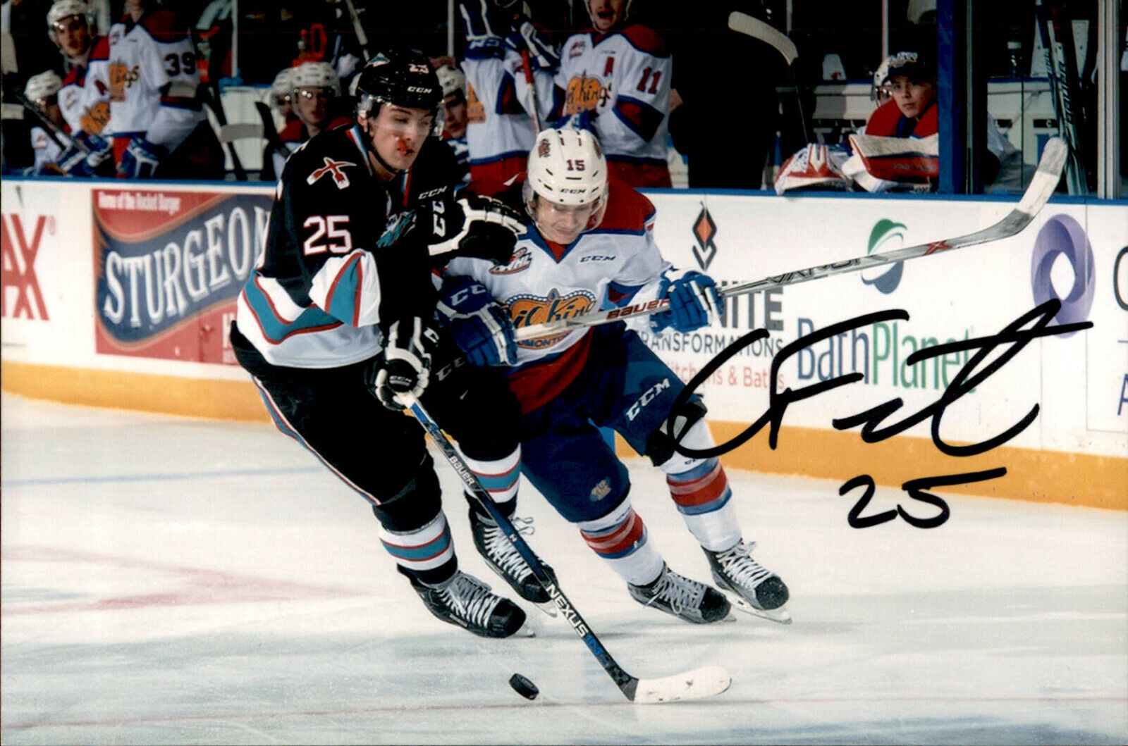 Cal Calan Foote SIGNED auto 4x6 Photo Poster painting KELOWNA ROCKETS / TAMPA BAY LIGHTNING #3