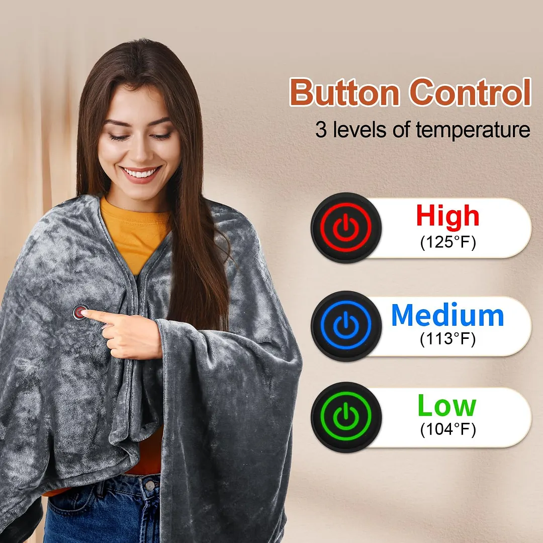 SnuggyWarm&trade; Heated Blanket Shawl