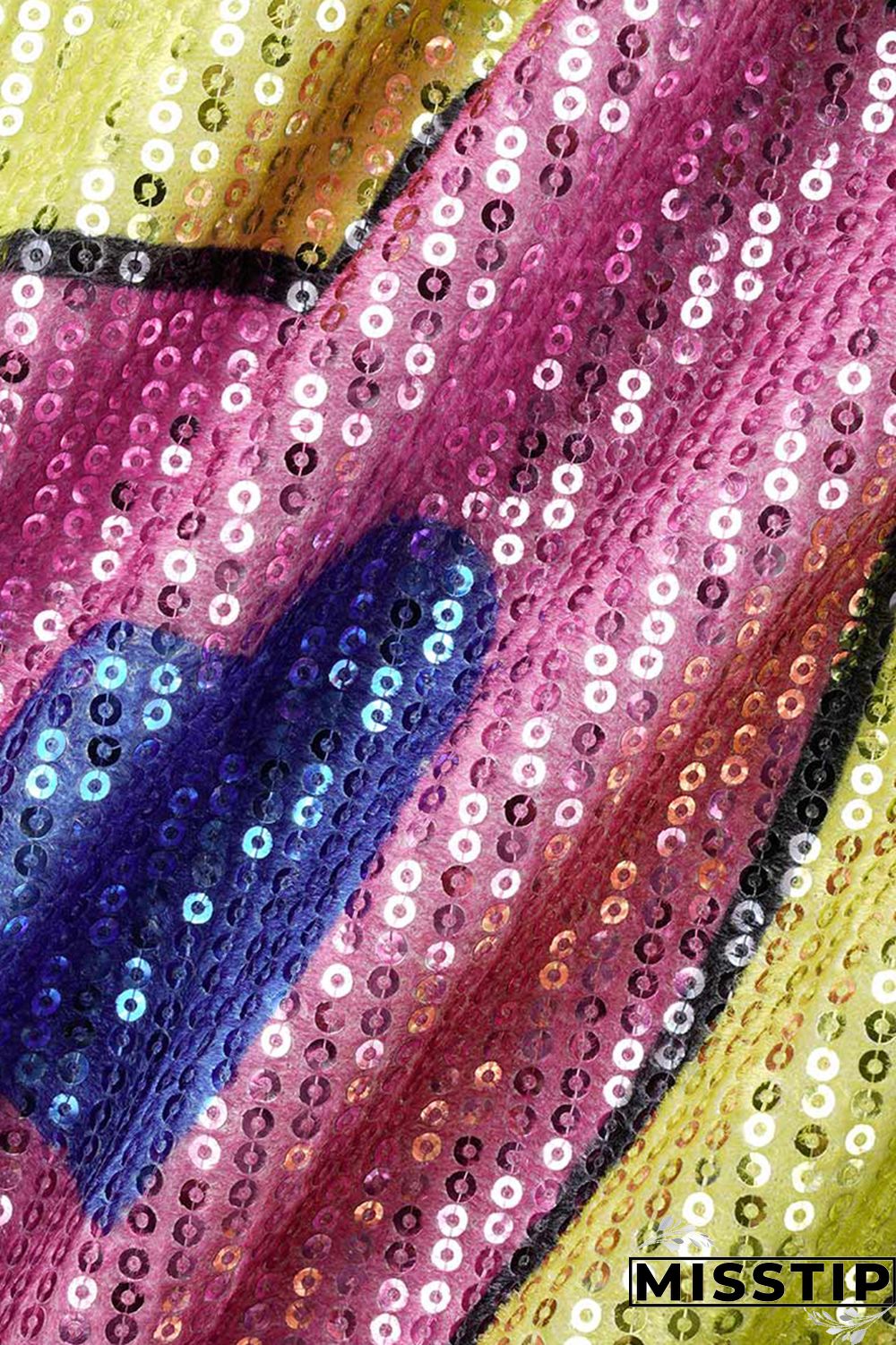 Rose Red Fashion Casual Patchwork Sequins O Neck A Line Dresses