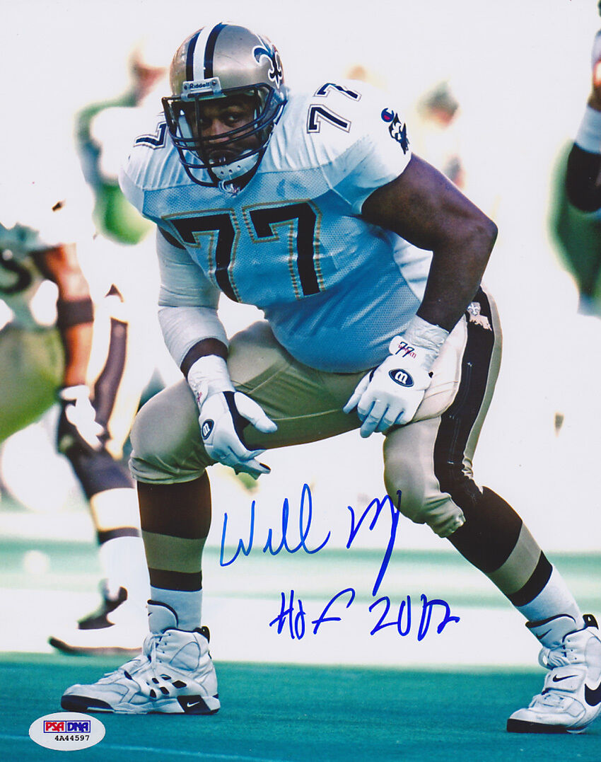 Willie Roaf SIGNED 8x10 Photo Poster painting + HOF 2012 New Orleans Saints PSA/DNA AUTOGRAPHED