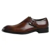 Stylish Mens Side Buckle Dress Shoes 