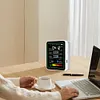 5 In 1 Formaldehyde Monitor with Holder Carbon Dioxide Detector USB Rechargeable TVOC Detector Temperature Humidity Home Air Quality Monitor