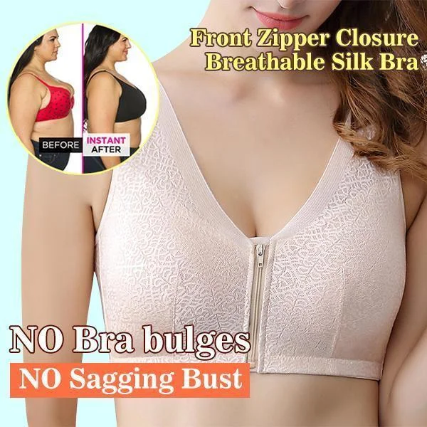 Hugoiio™ Front Zipper Breathable Silk Bra (BUY 2 GET 10%OFF)