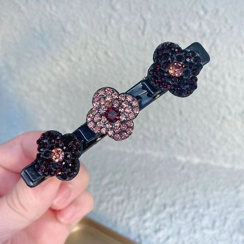 $9.99 – Sparkling Crystal Stone Braided Hair Clips
