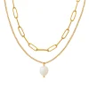 Stylish Double Layers Natural Pearl Necklace