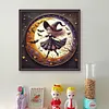 Cute Witch And Moon-11CT Stamped Cross Stitch 45*45cm/17.72*17.72in tapestrymarket