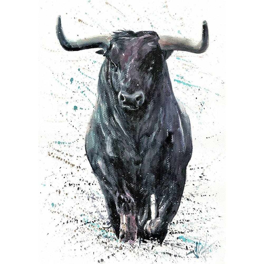 

30*40CM - Round Drill Diamond Painting - Cattle, 501 Original