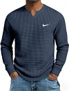 Men's Casual All-Match Waffle Long Sleeve