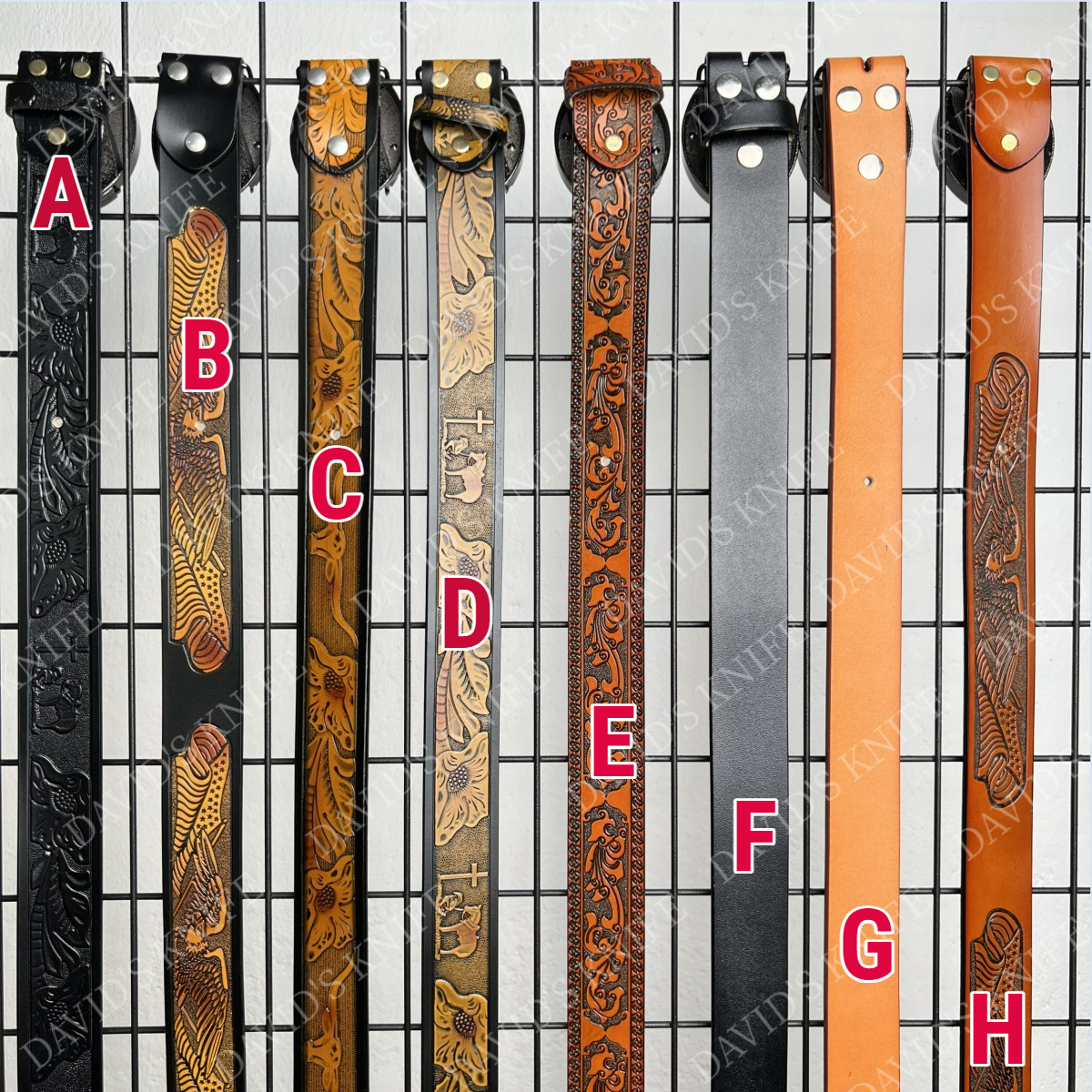 Western belt without buckle 