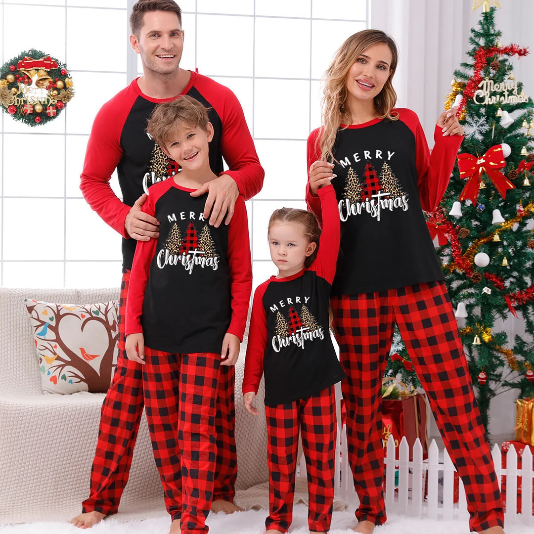 🎄 Early Christmas Pre-Sale -Christmas Elements Print Family Pajama Sets