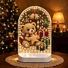 DIY Diamond Art LED Night Light &ndash; Light-Up Table Decor, Double-Sided Printed DIY Crystal Pearl Painting Decoration for Christmas & Holiday Gifts