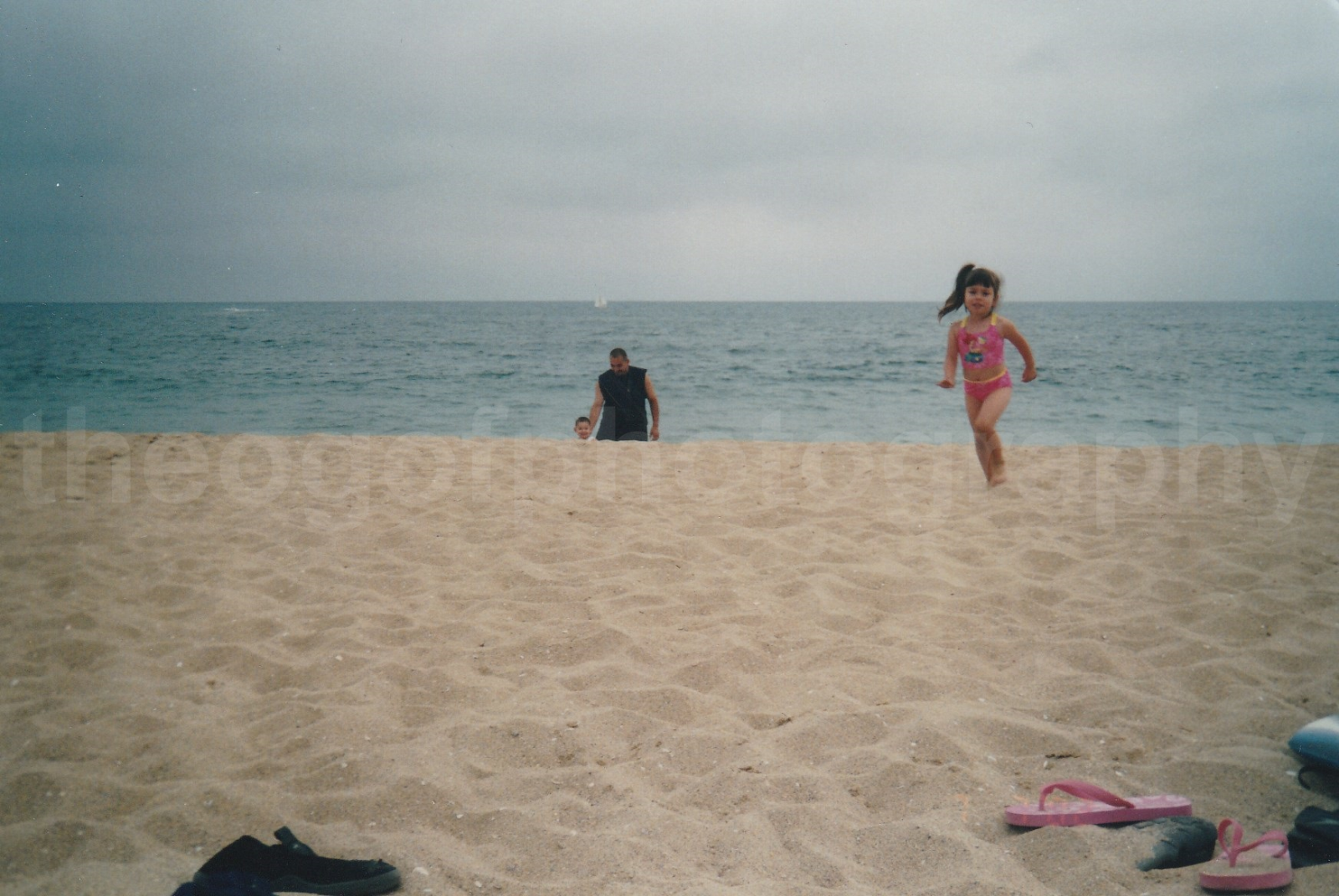 Beach Girl FOUND Photo Poster paintingGRAPH ColorOriginal Snapshot VINTAGE 07 35