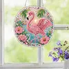 Diamond Painting Acrylic Double-Sided Pendant Kit Flamingo 9.84x9.84in