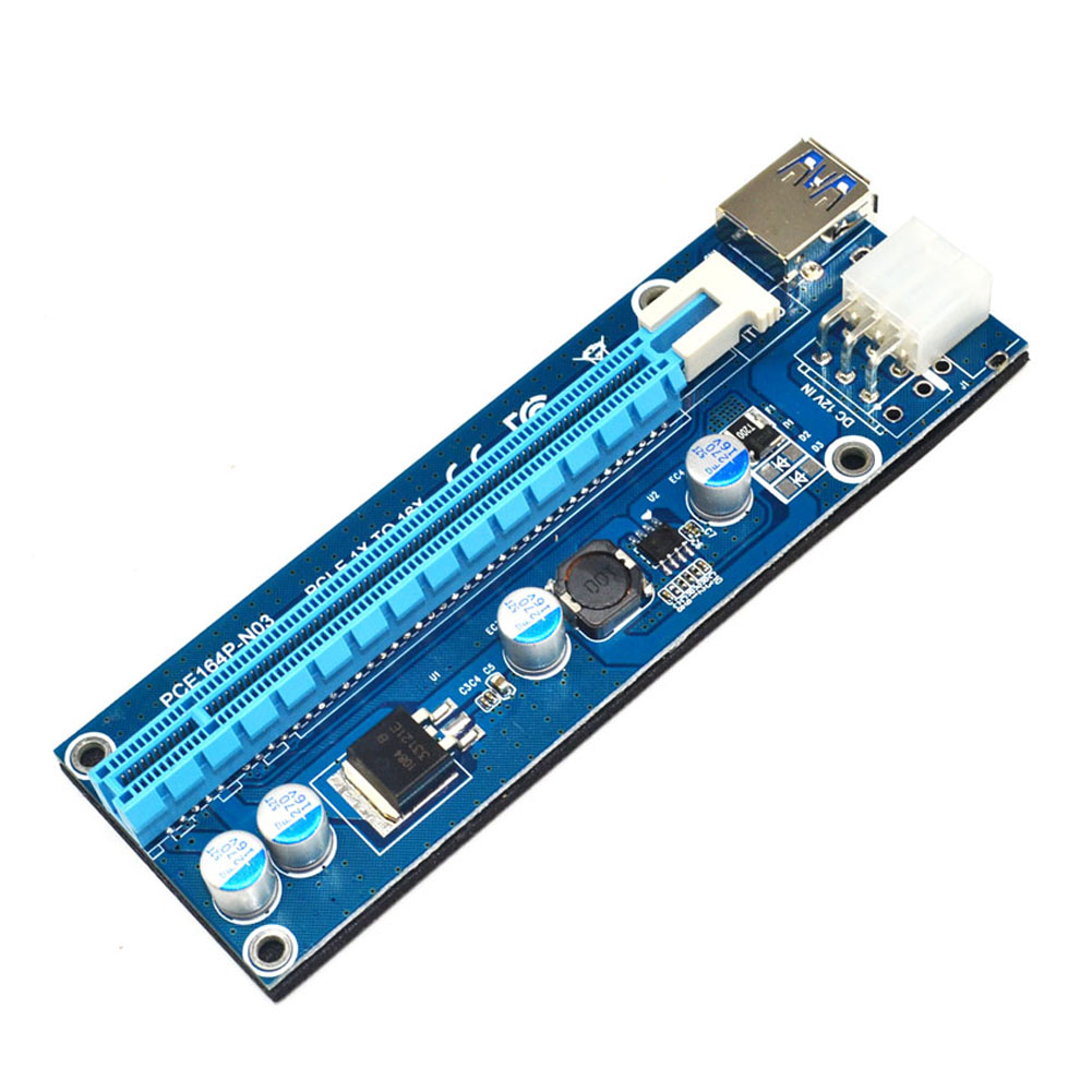 

Usb 3.0 Pci-E Express 1X Extender Riser Card Adapter 6Pin Power Cable 30Cm, 501 Original