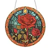 Diamond Painting Single-Side Acrylic Rose Hanging Pendant for Office Home Decor