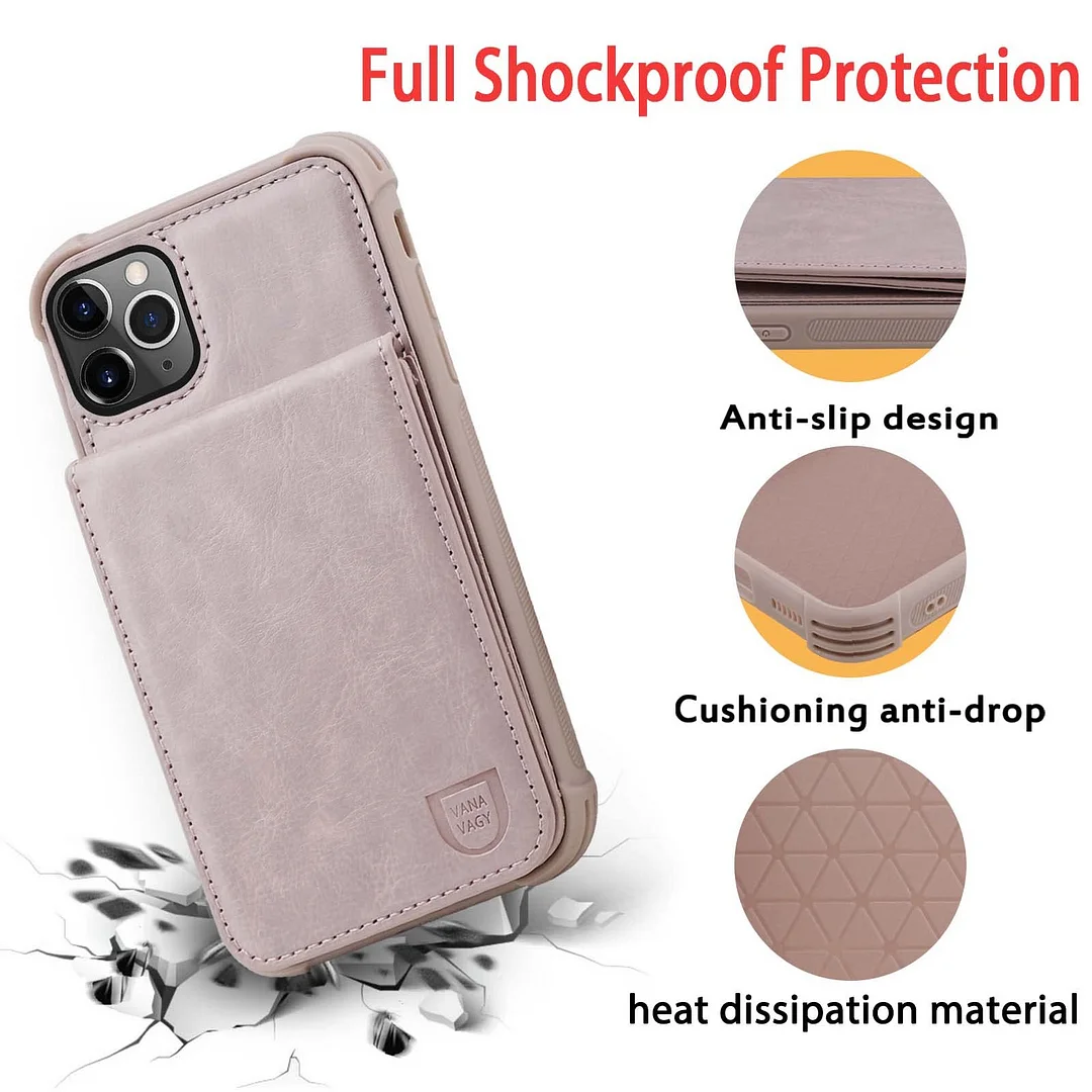 VANAVAGY Wallet Case for Apple iPhone 14 Pro 5G 6.1